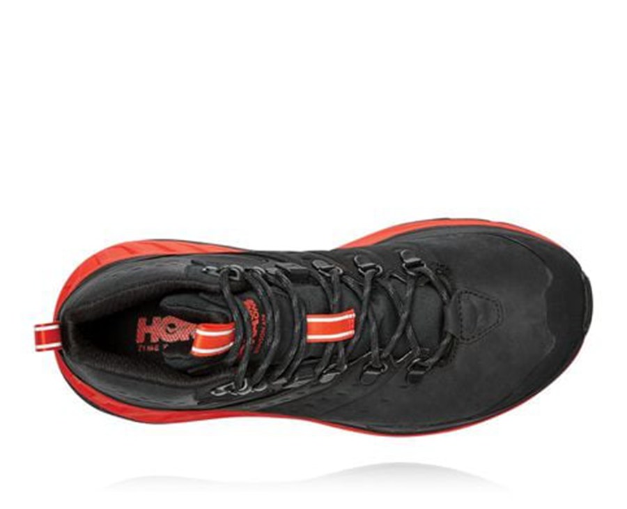 Hoka One One Mens Hiking Boots - Stinson Mid GORE-TEX - Black - XNMQ67302